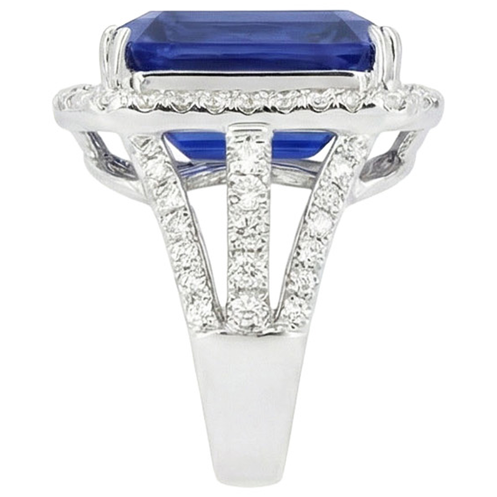 echter round diamant 6.50Karat ring Profilansicht