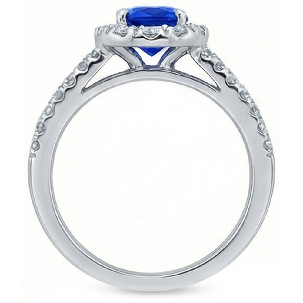 echter round diamant 3.50Karat ring Profilansicht