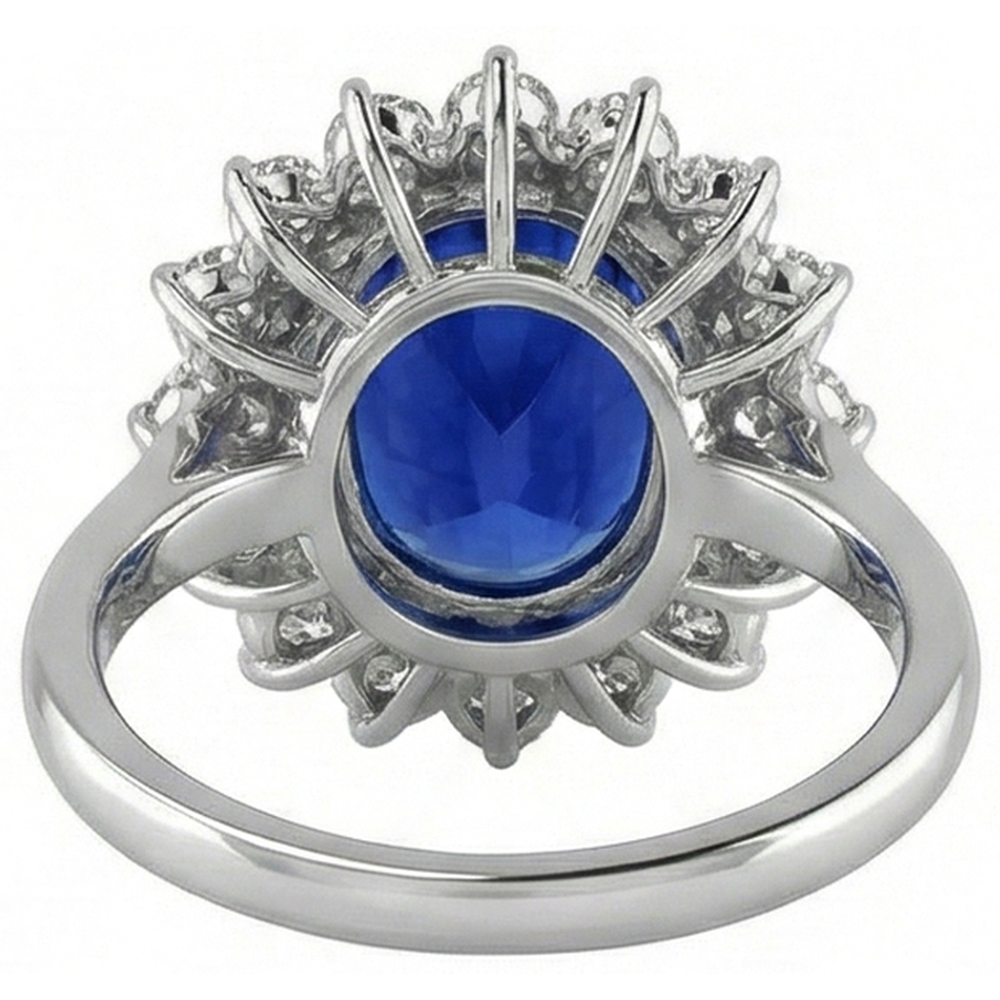 echter oval diamant 5Karat ring mit Diamantbesatz