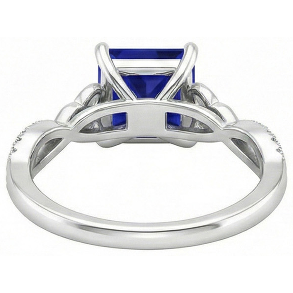 echter princess diamant 4Karat ring auf Weiß