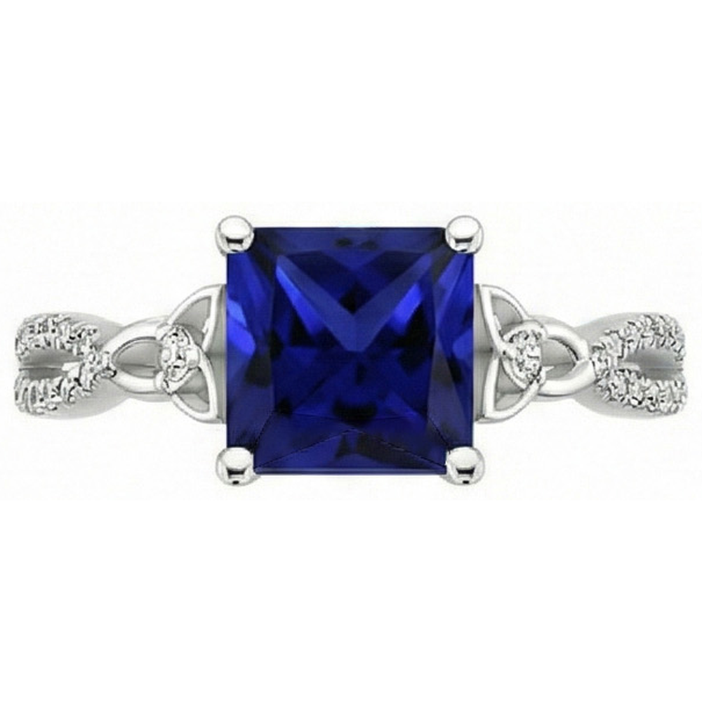 echter princess diamant 4Karat ring Detailansicht