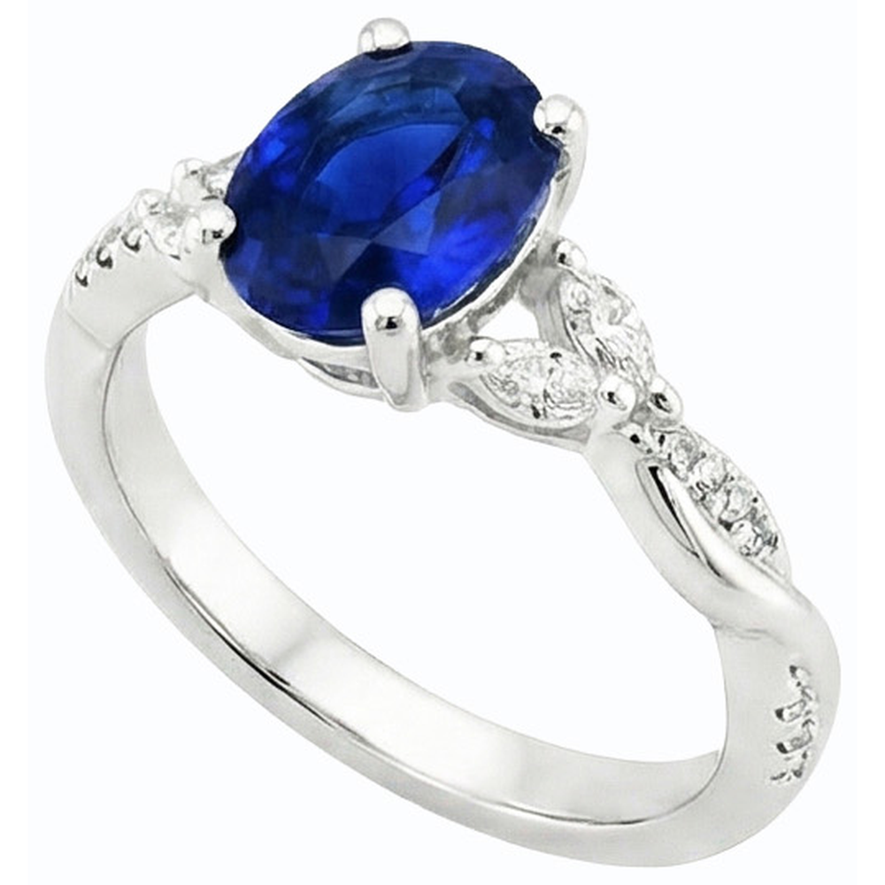 echter oval diamant 4.50Karat ring Detailansicht