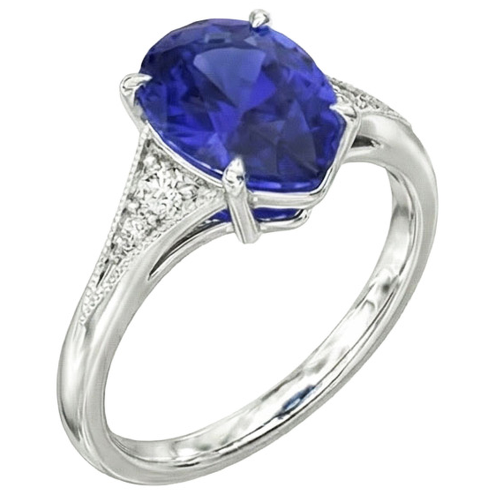 echter round diamant 2.75Karat ring Draufsicht