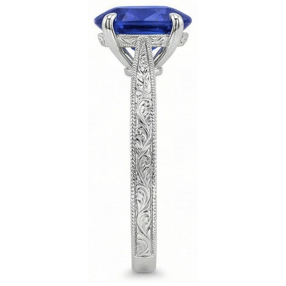 echter oval diamant 2.50Karat ring auf Weiß