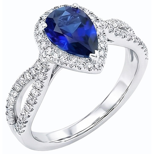 echter round diamant 4Karat ring Vorderansicht