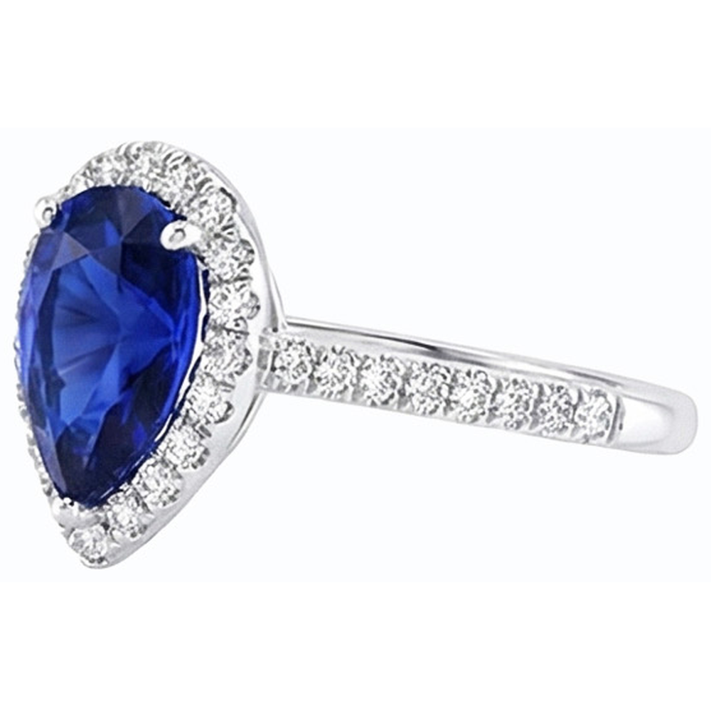 echter baguette diamant 3.50Karat ring Profilansicht