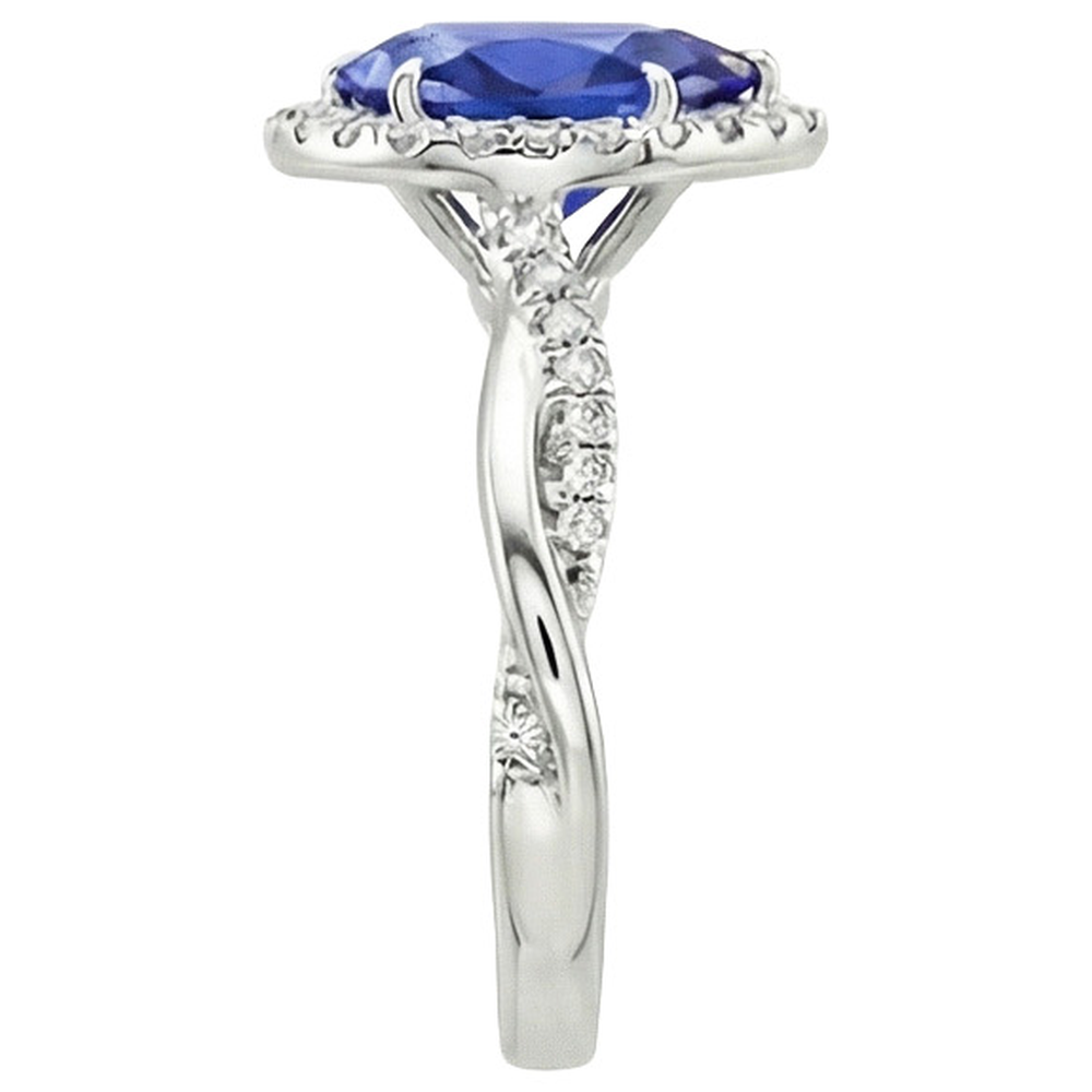 echter round diamant 7.25Karat ring Profilansicht