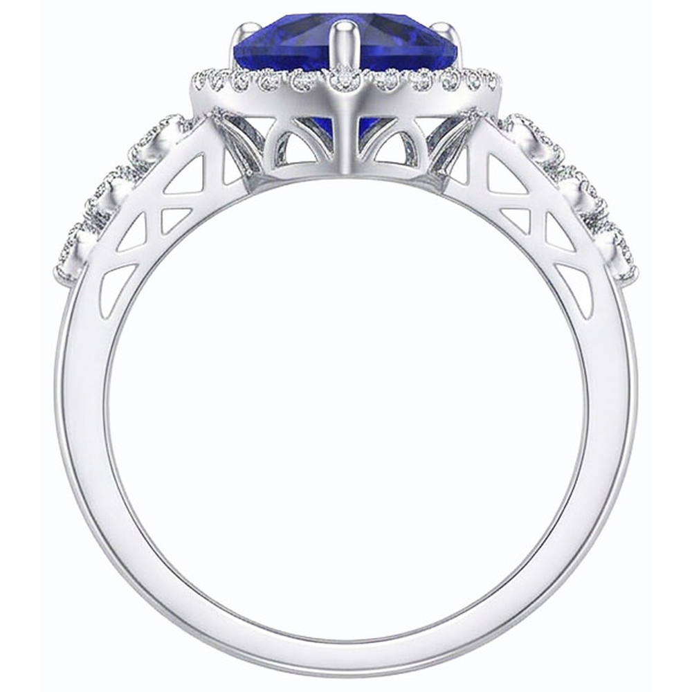 echter round diamant 3.50Karat ring Seitenansicht