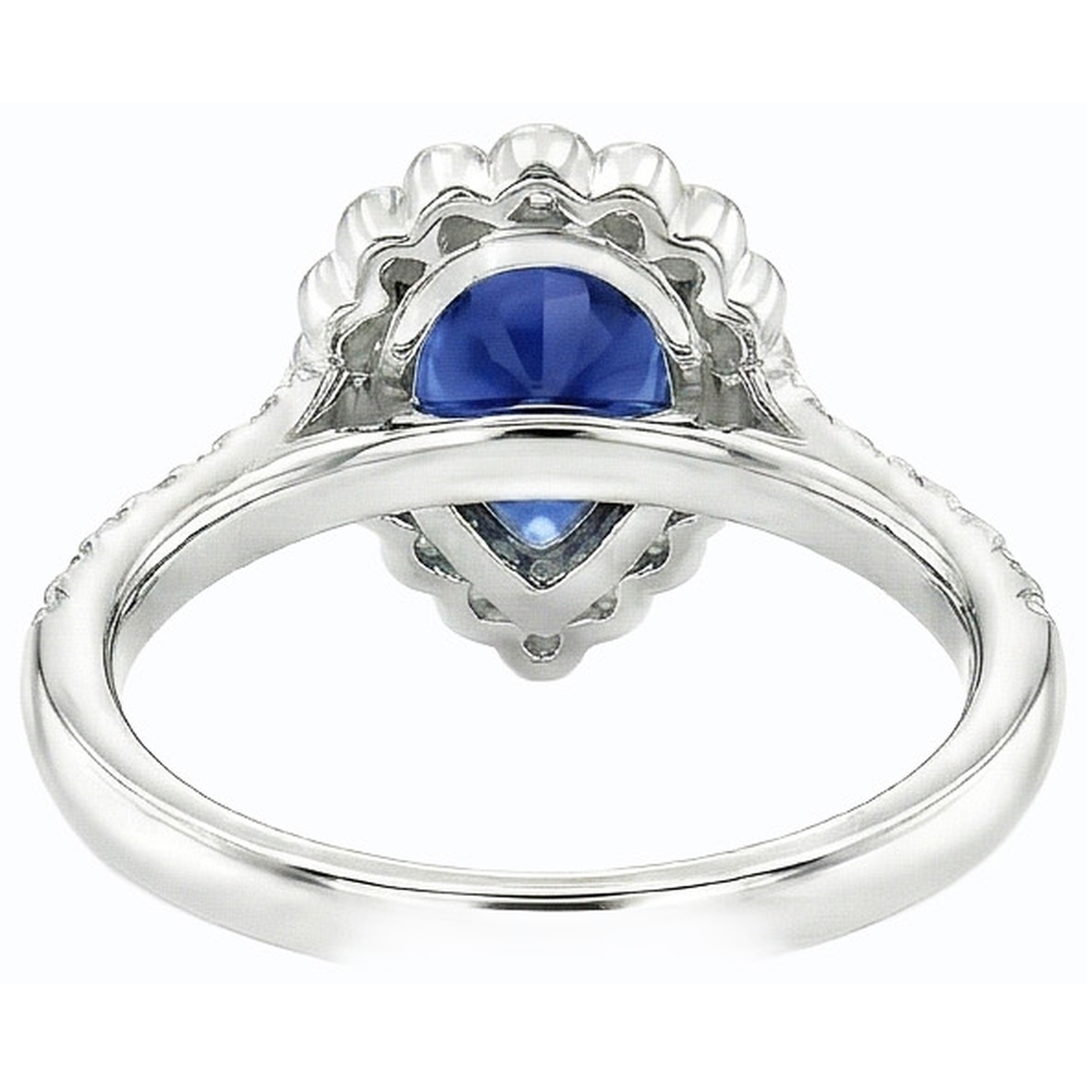 echter round diamant 3.50Karat ring Draufsicht