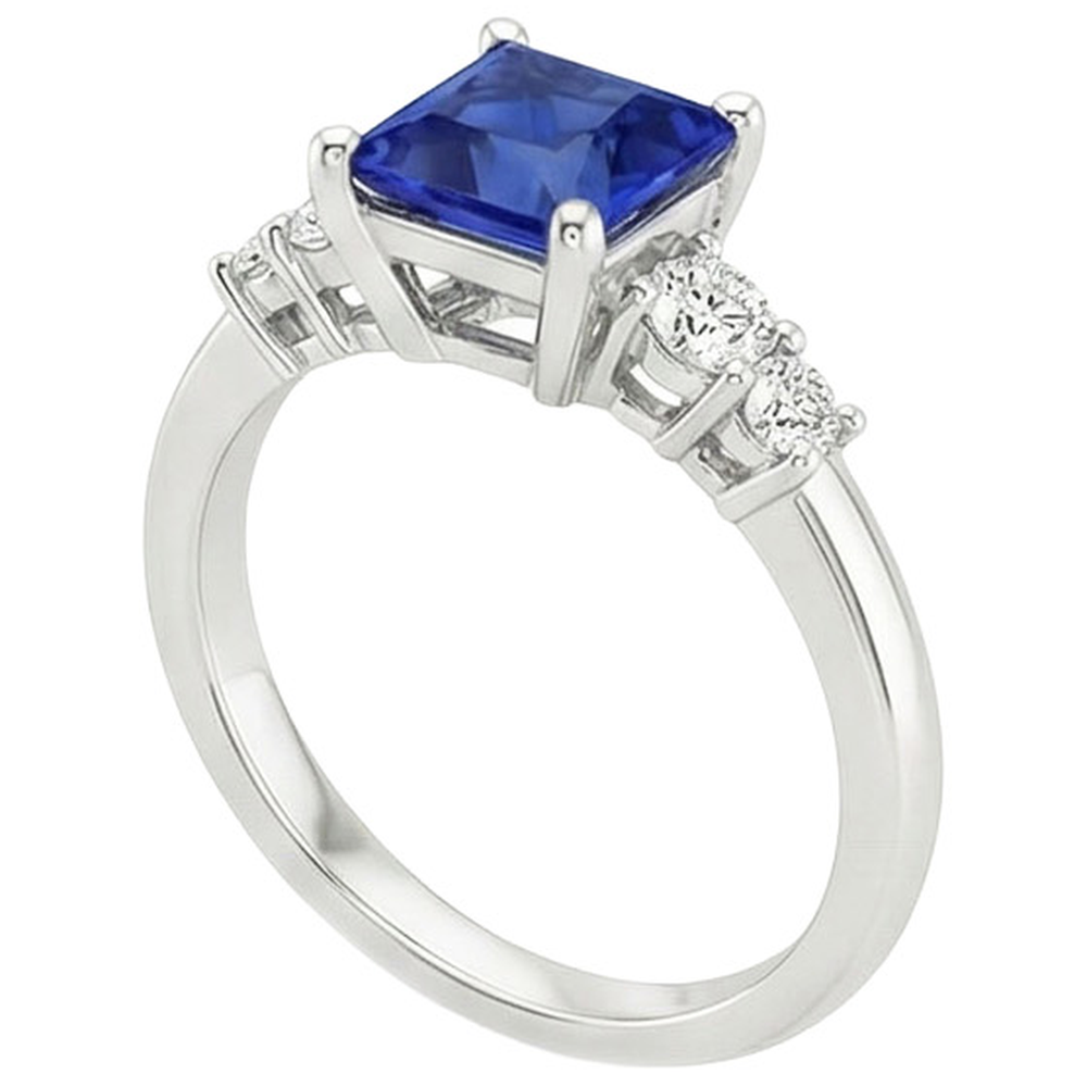 echter princess diamant 5.50Karat ring Seitenansicht