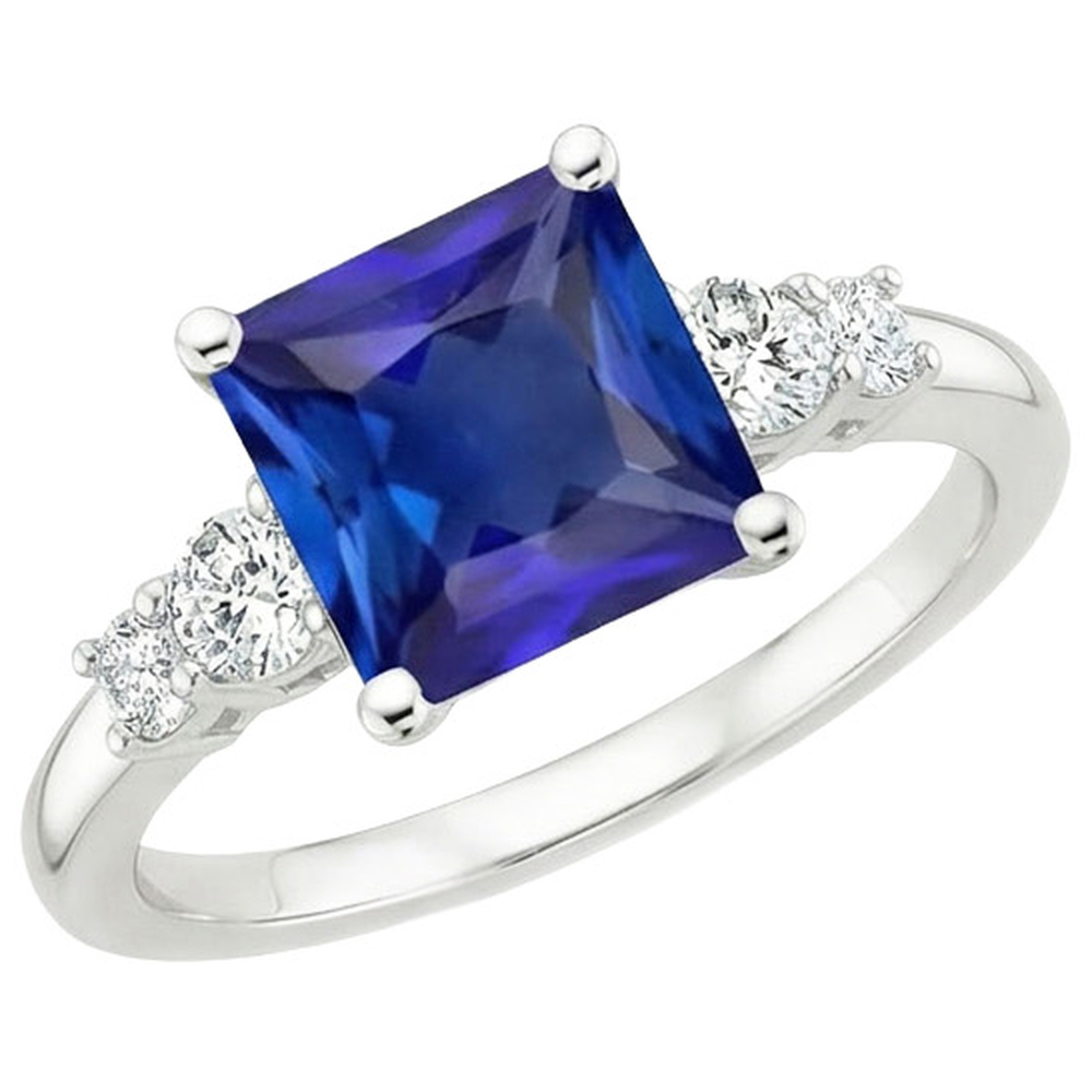 echter princess diamant 5.50Karat ring Draufsicht