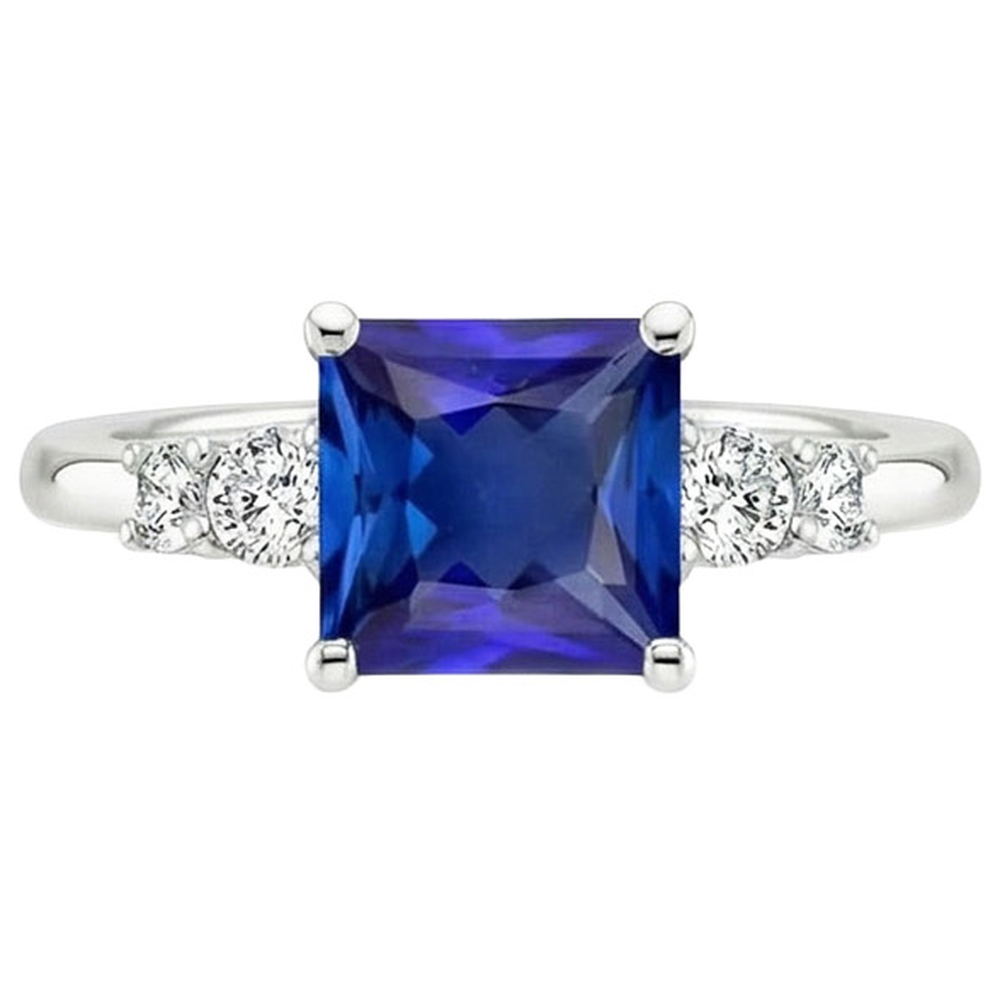 echter princess diamant 5.50Karat ring auf Weiß