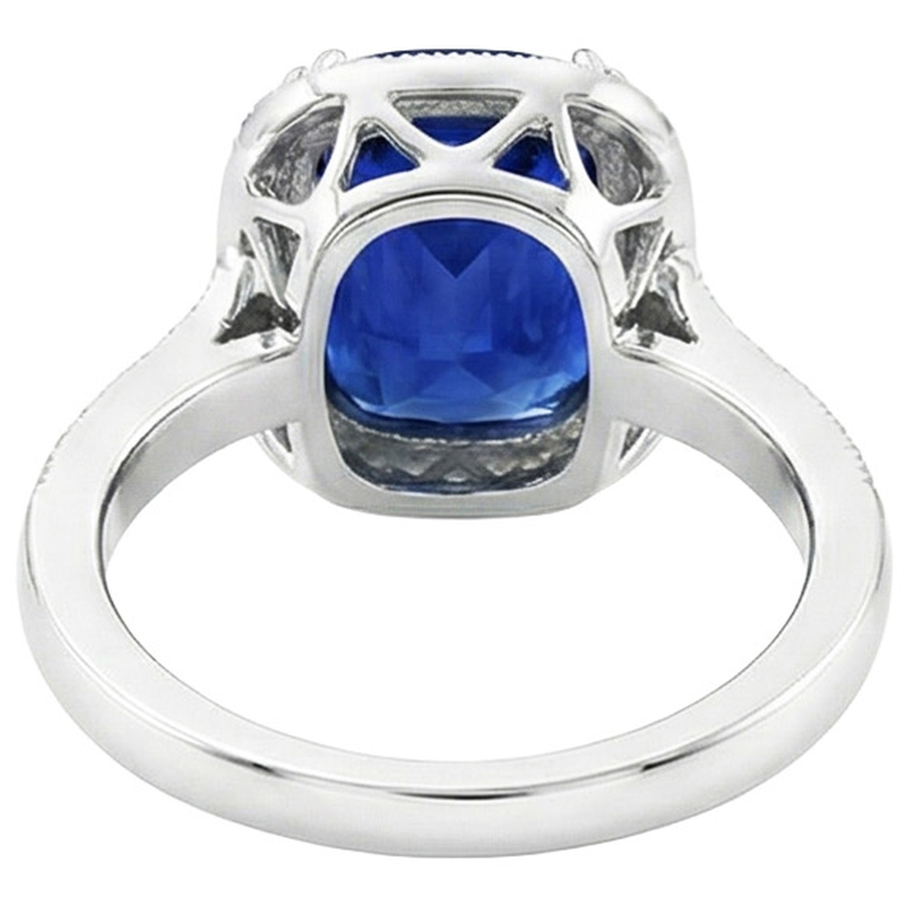 echter round diamant 4.55Karat ring Profilansicht
