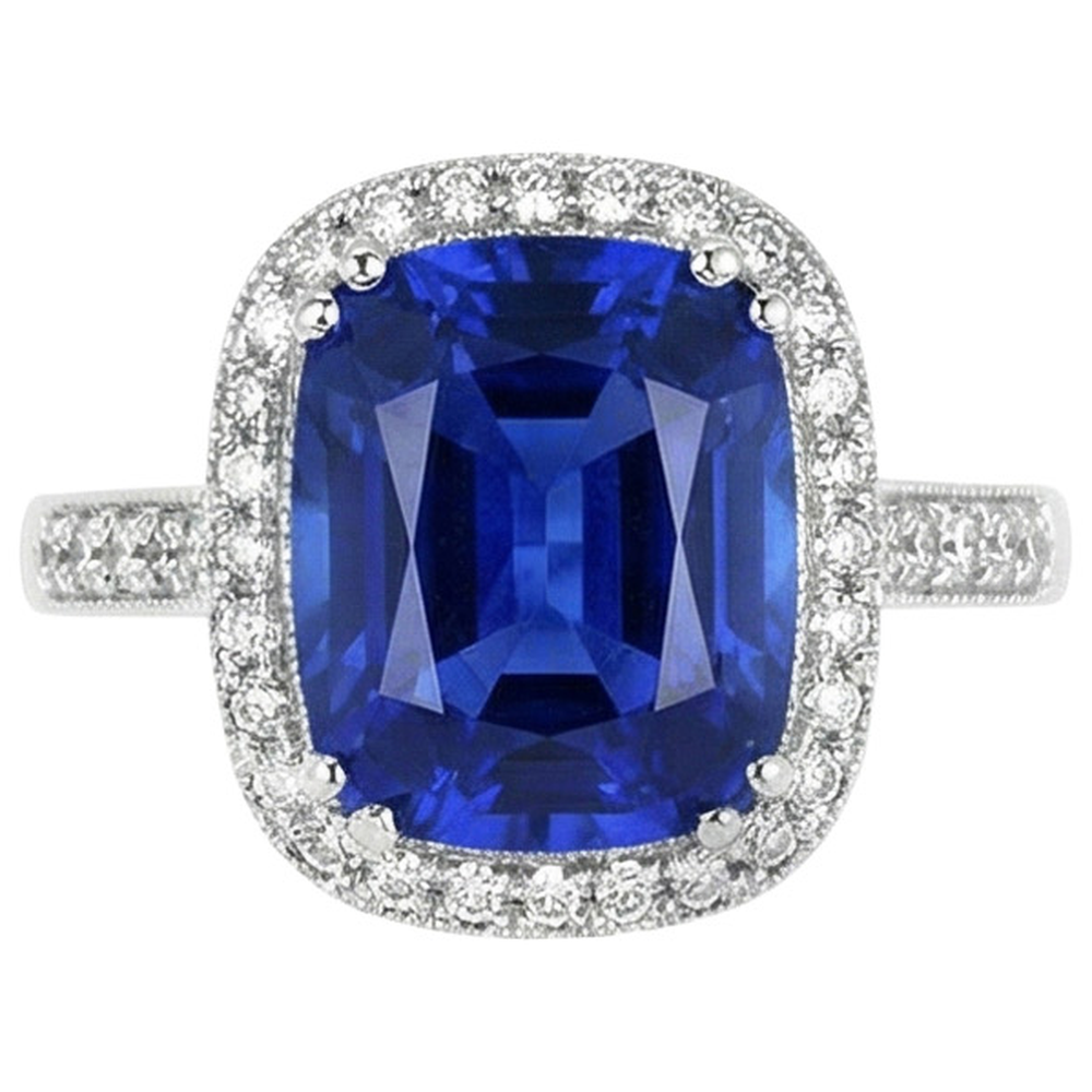 echter round diamant 4.55Karat ring Vorderansicht