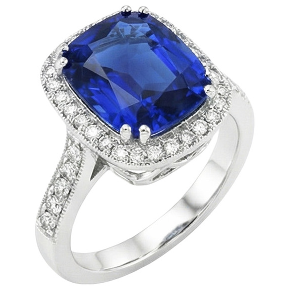 echter round diamant 4.55Karat ring Seitenansicht
