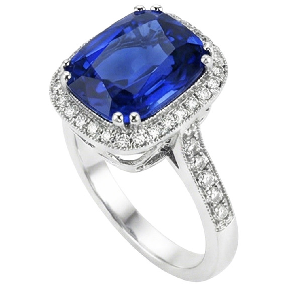 echter round diamant 4.55Karat ring Detailansicht