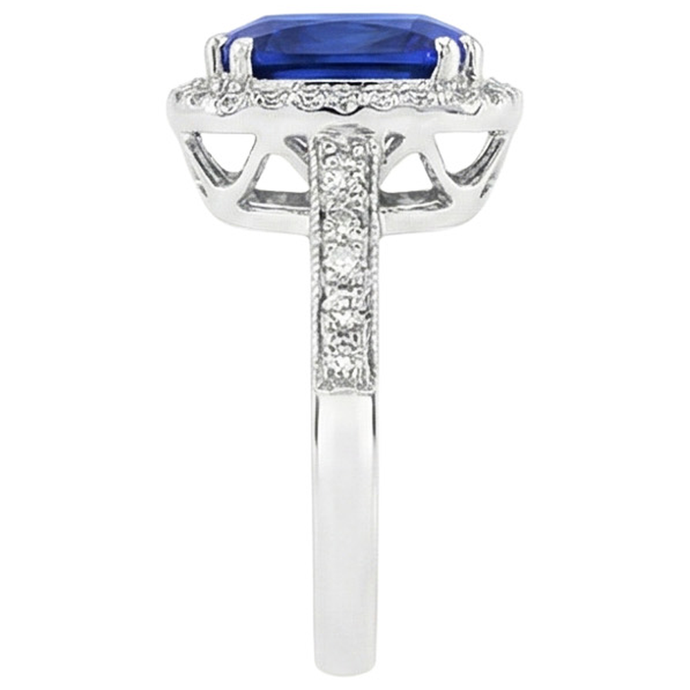 echter round diamant 4.55Karat ring Draufsicht