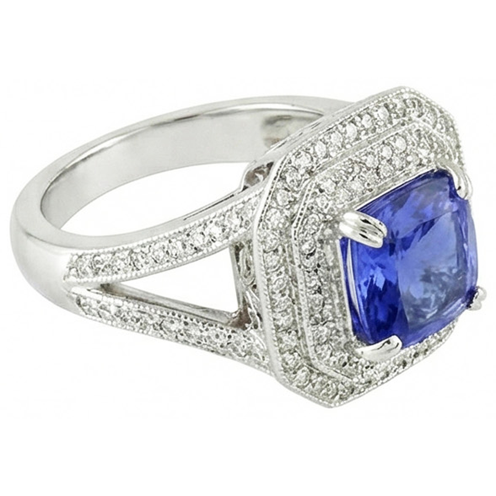 echter princess diamant 3Karat ring Seitenansicht