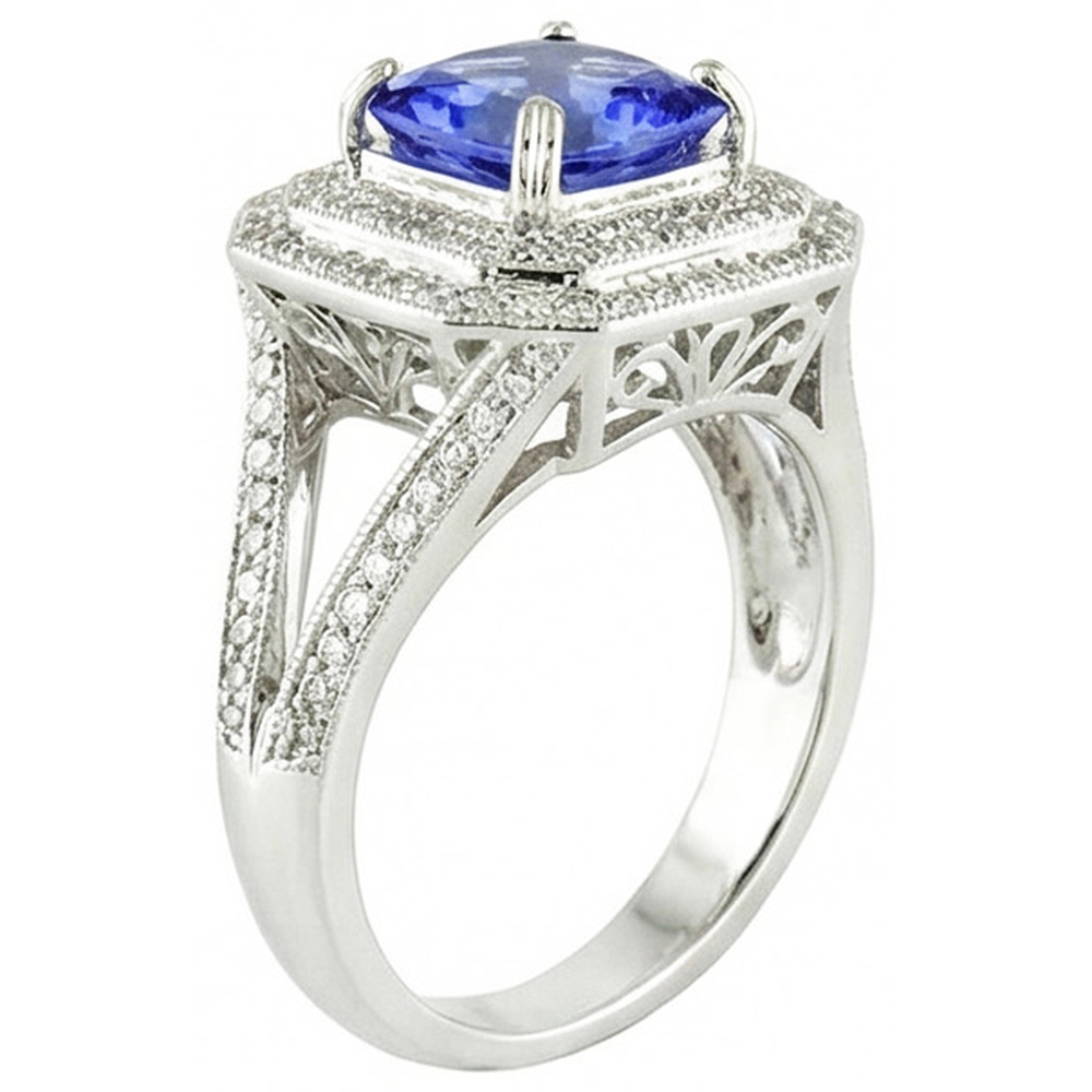 echter princess diamant 3Karat ring Draufsicht