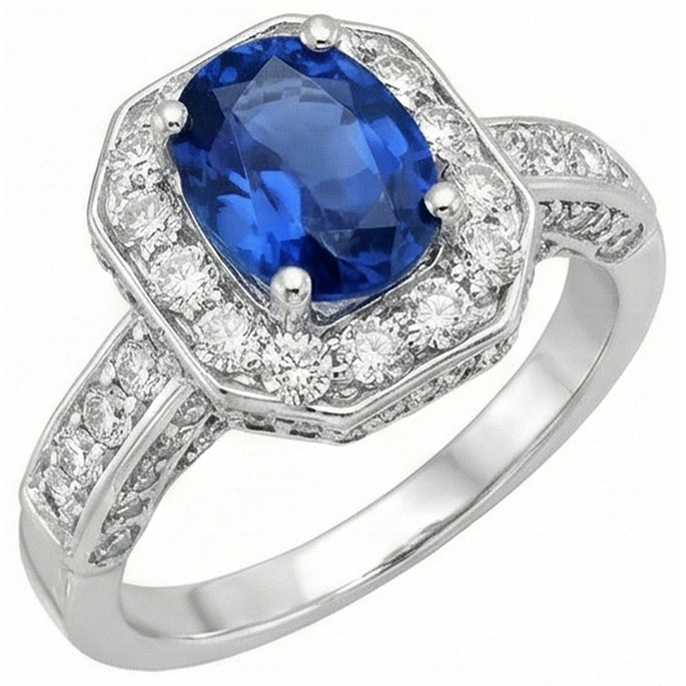 Blauer Saphir-Ring