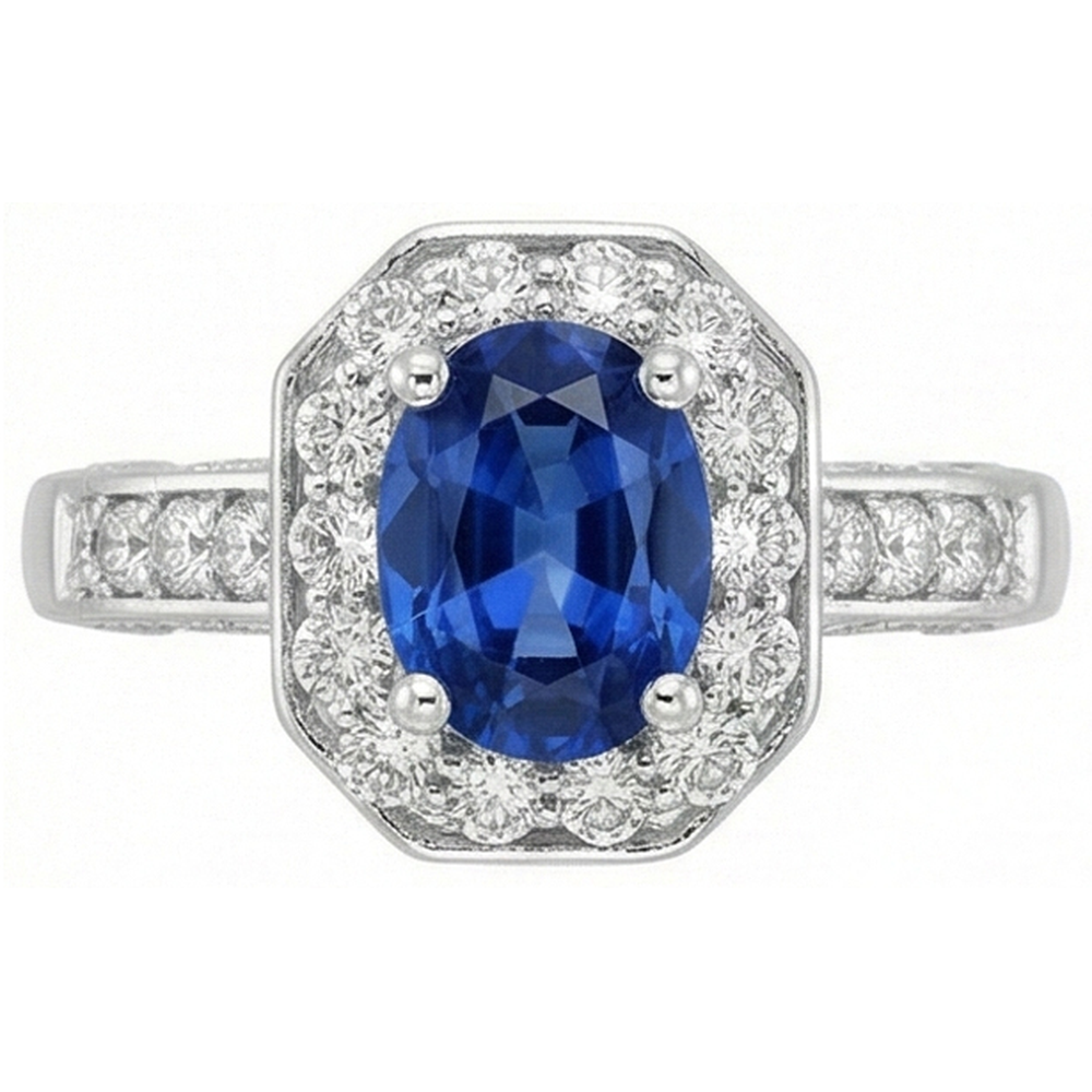 Blauer Saphir-Ring