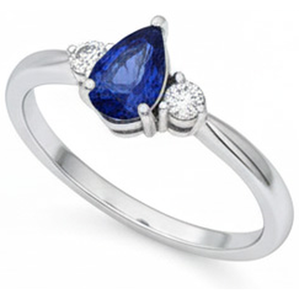 Blauer Saphir-Ring