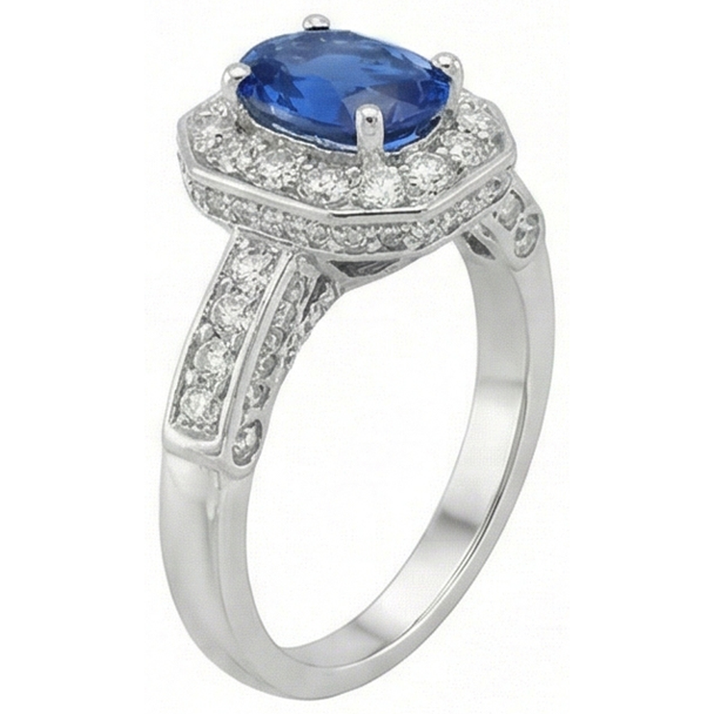 Blauer Saphir-Ring