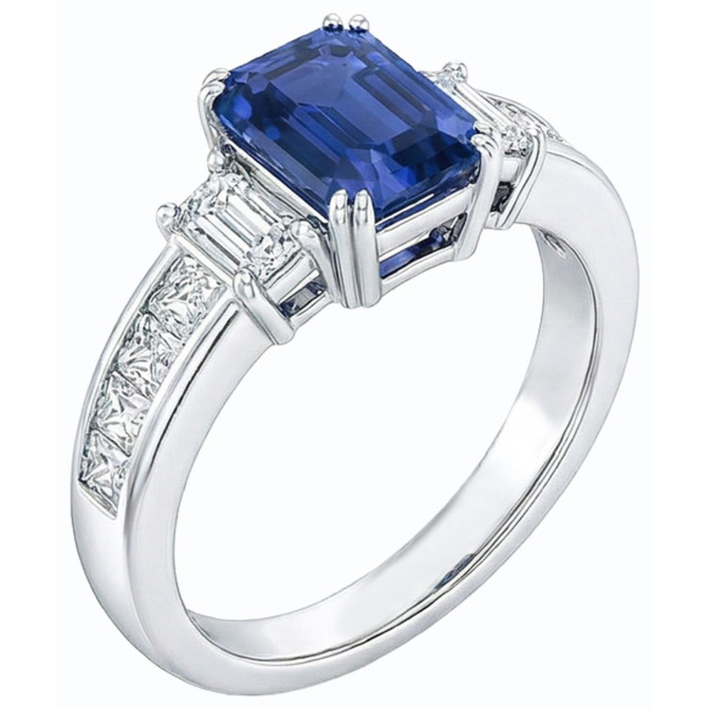 echter princess diamant 4Karat ring Detailansicht