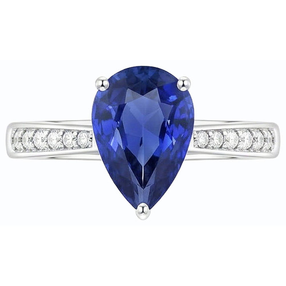 echter round diamant 2.50Karat ring Profilansicht