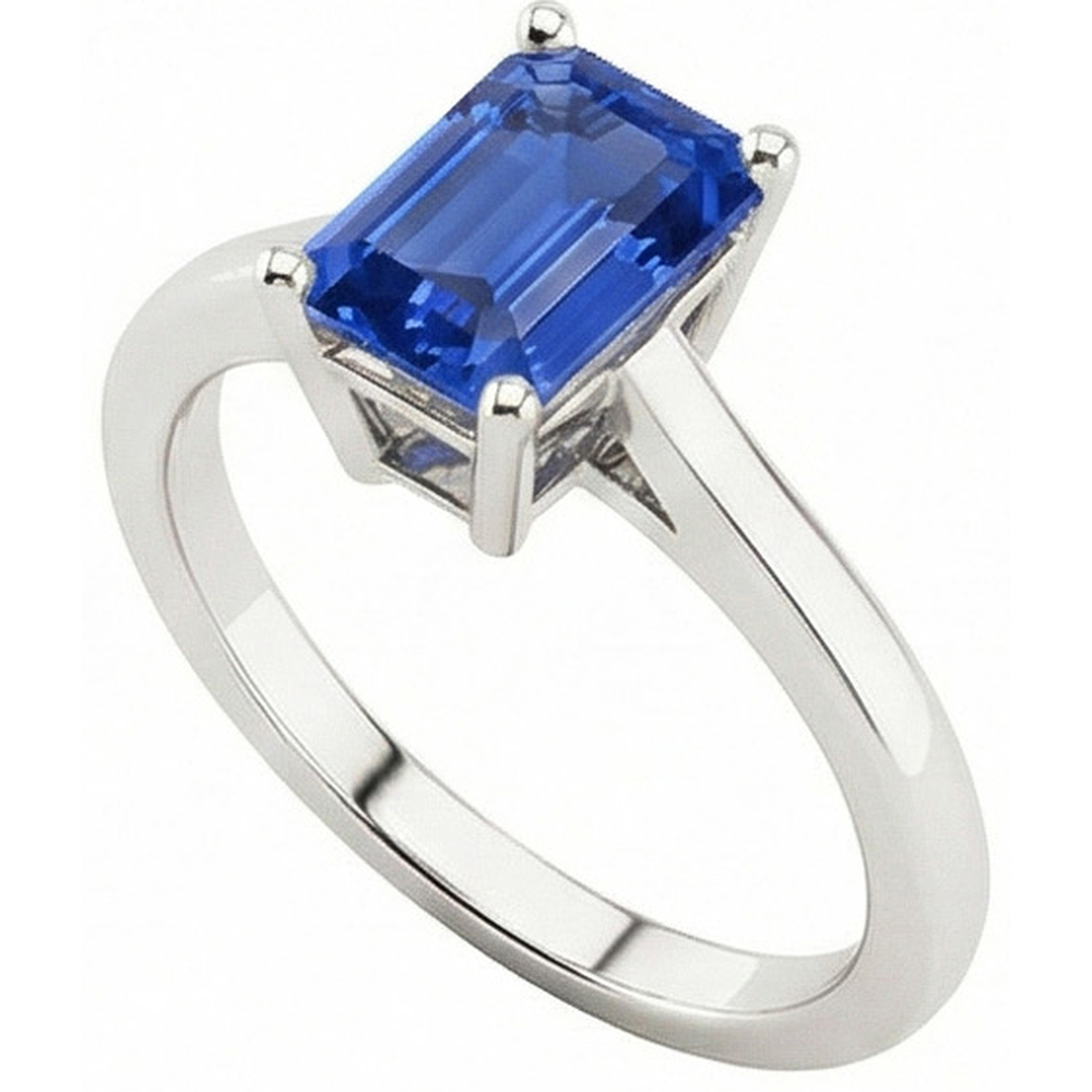 echter baguette diamant 2Karat ring Seitenansicht