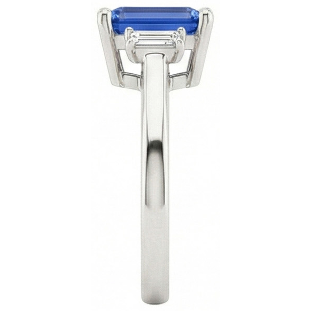 echter baguette diamant 2Karat ring Detailansicht