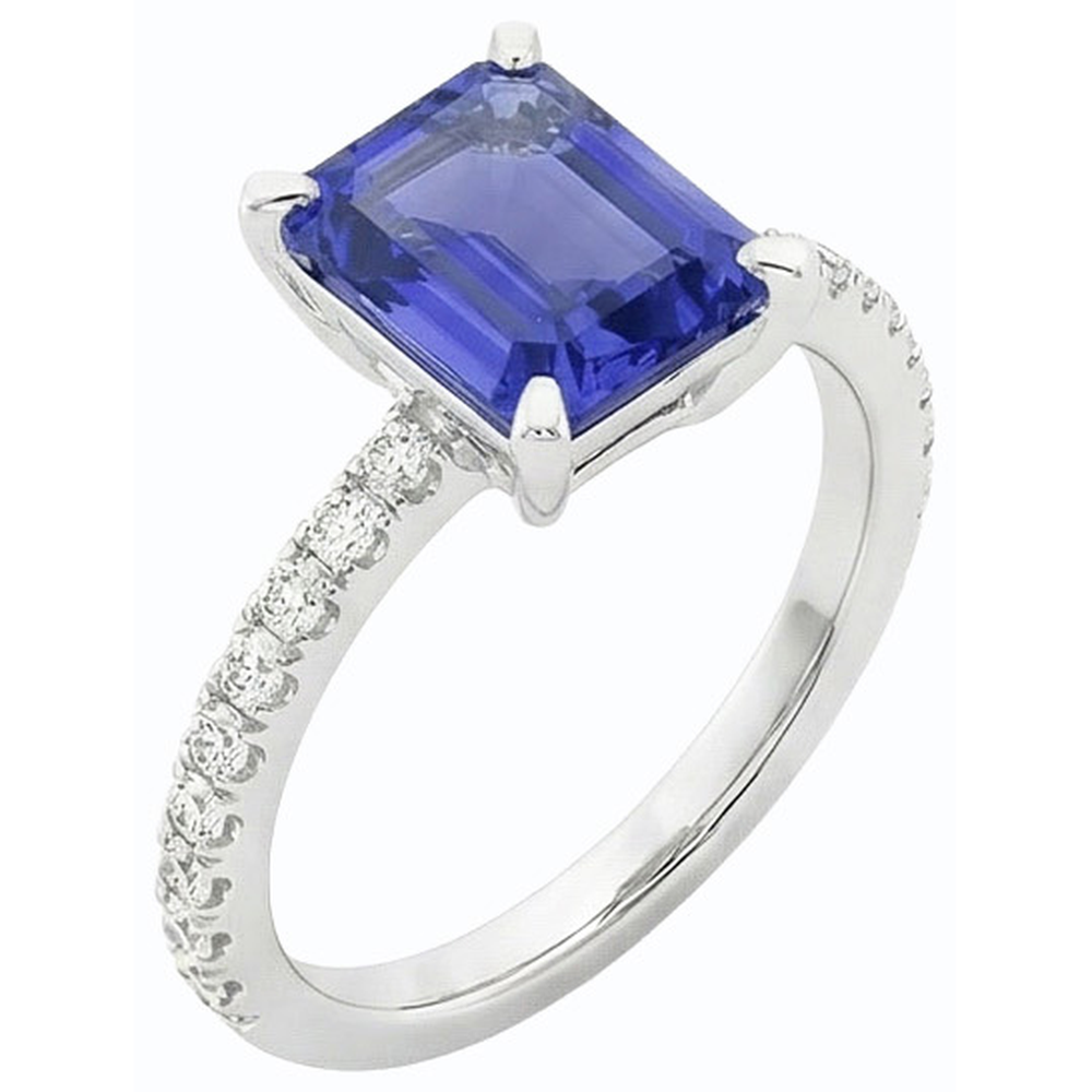 echter round diamant 3Karat ring Draufsicht