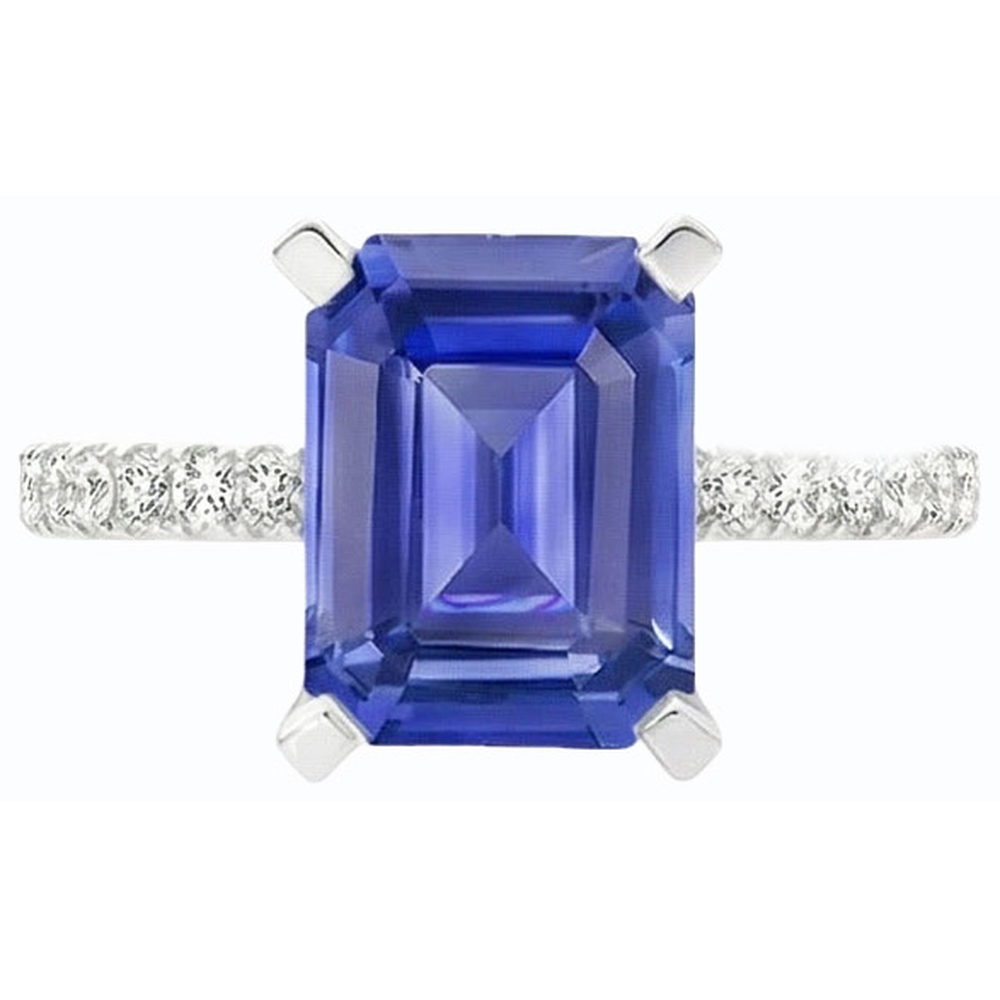 echter round diamant 3Karat ring Profilansicht
