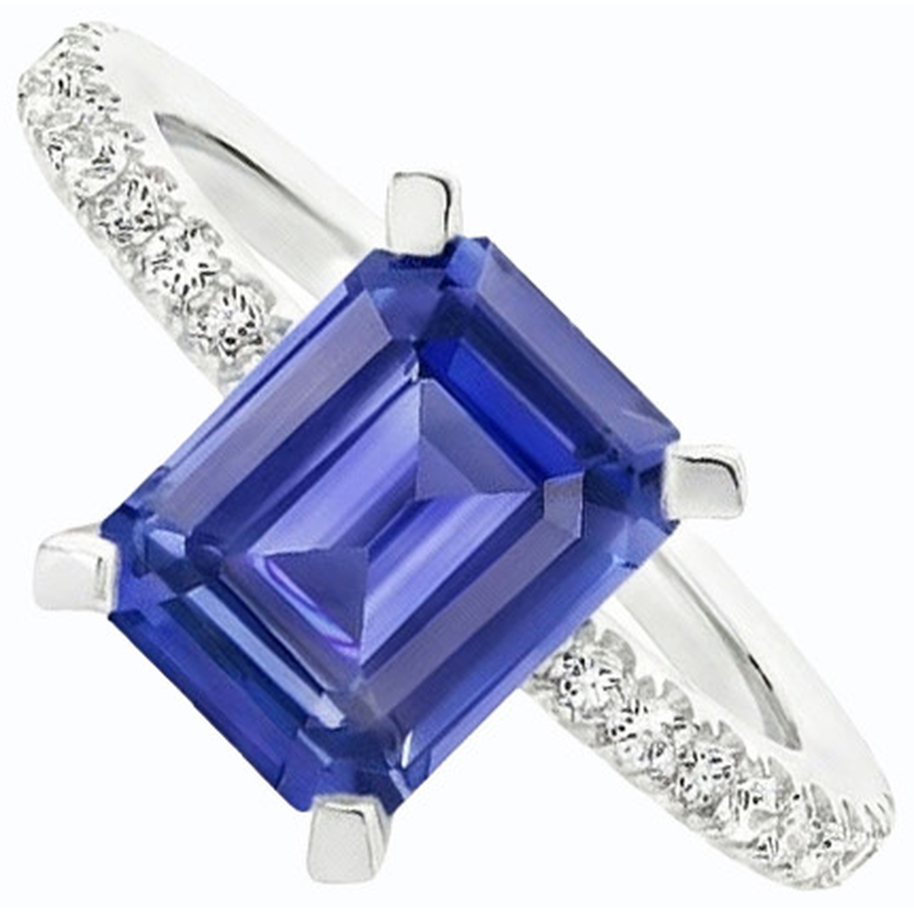 echter round diamant 3Karat ring auf Weiß