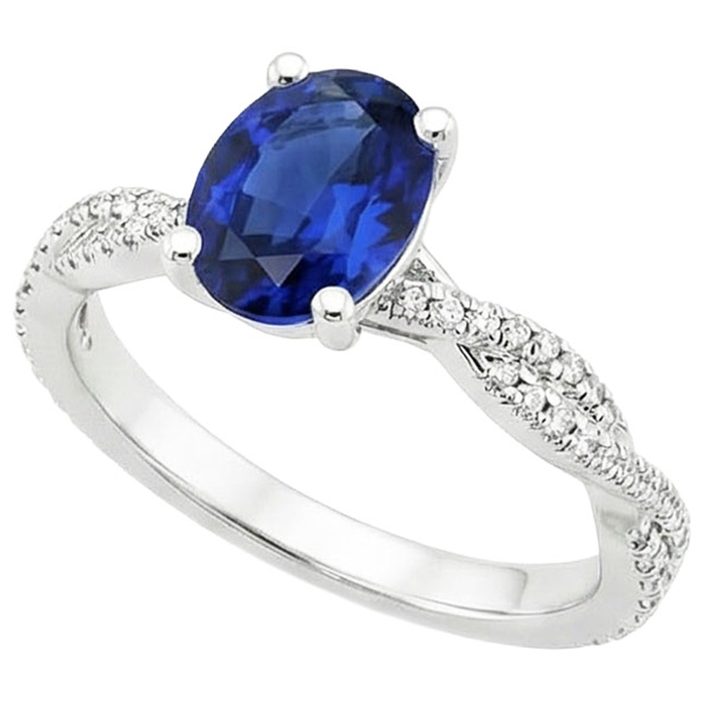 echter oval diamant 3.50Karat ring Detailansicht