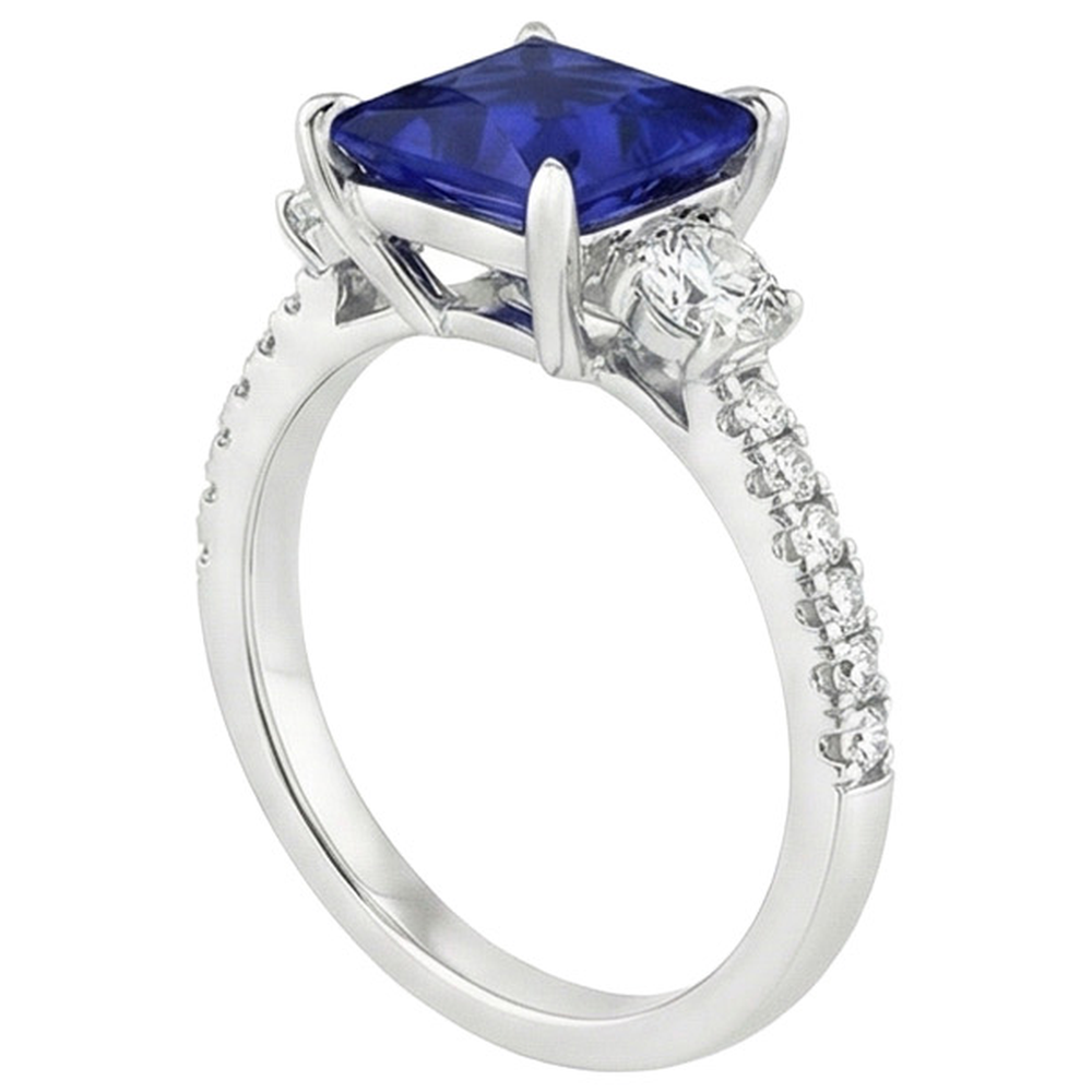 echter princess diamant 6.25Karat ring Detailansicht