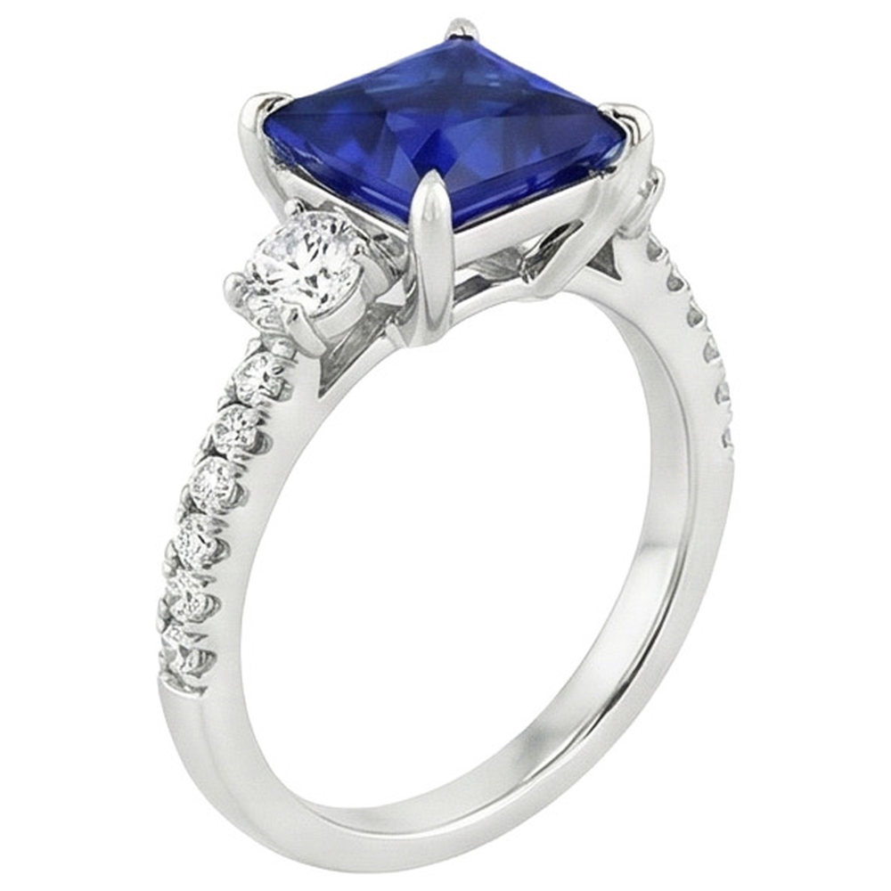 echter princess diamant 6.25Karat ring Draufsicht