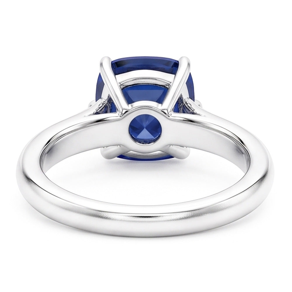Blauer Saphir Solitärring Weißgold 14K Schmuck 2 Karat