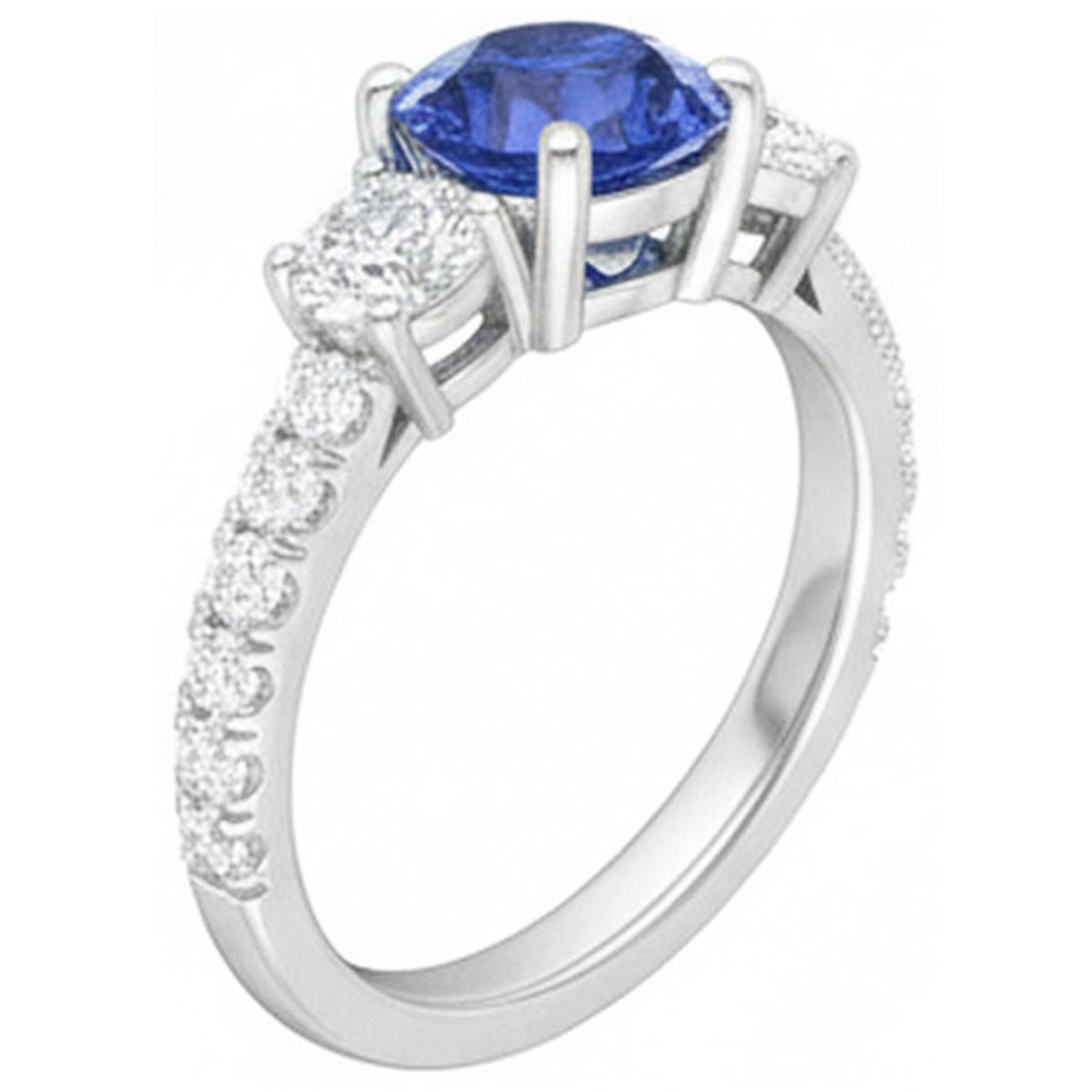 echter round diamant 4.50Karat ring Draufsicht