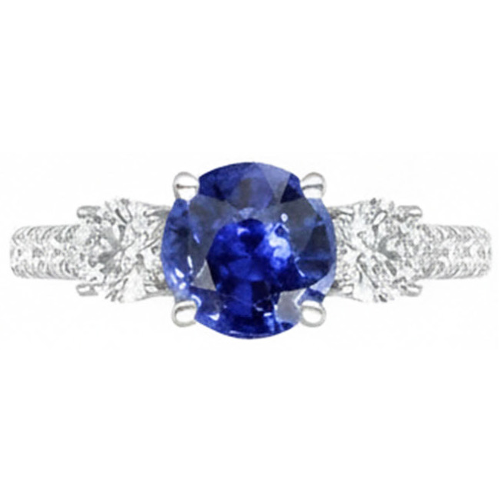 echter round diamant 4.50Karat ring Seitenansicht