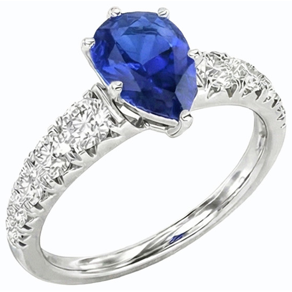 echter baguette diamant 3.50Karat ring Seitenansicht