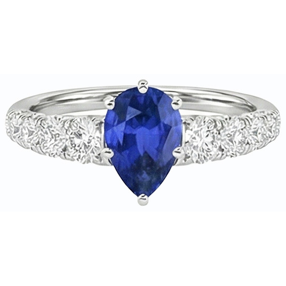 echter baguette diamant 3.50Karat ring auf Weiß