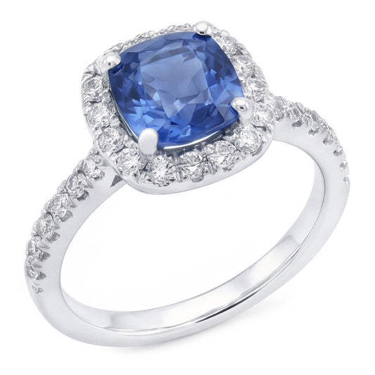 Blauer Saphir-Verlobungsring