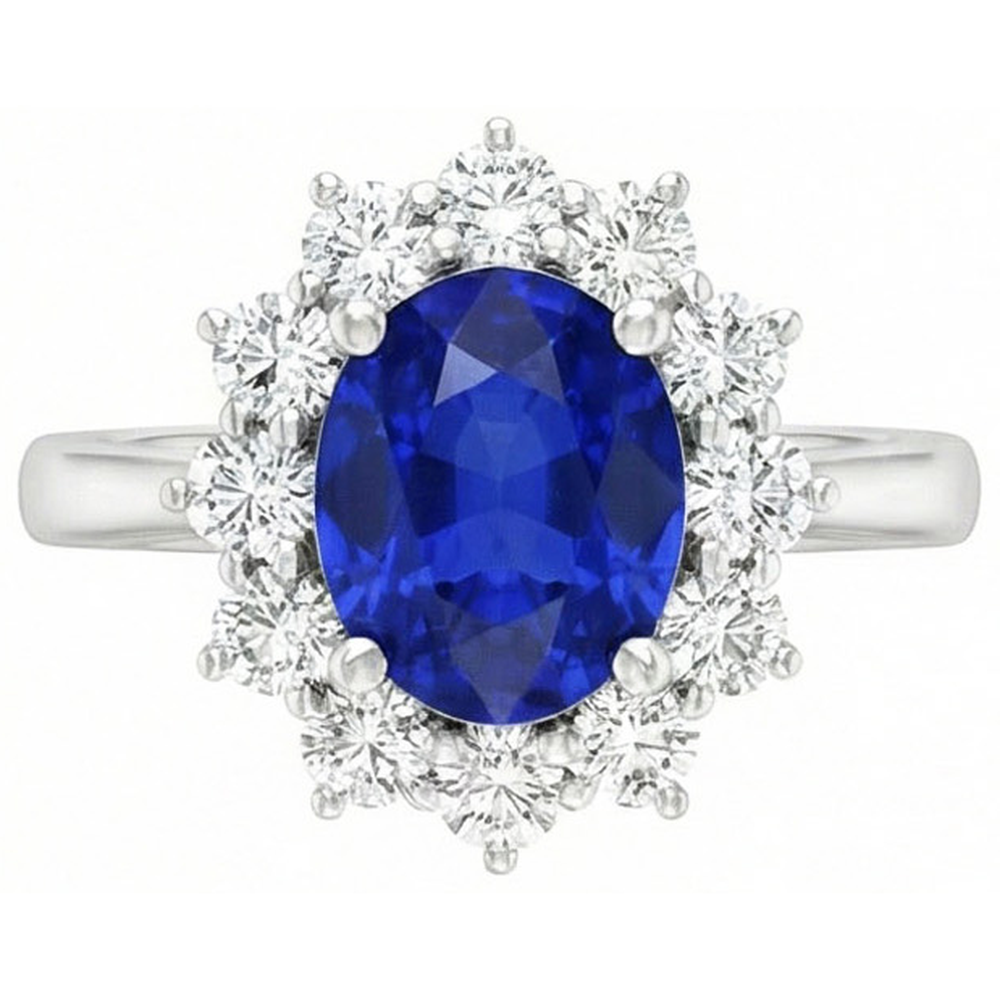 Blauer Saphir-Verlobungsring