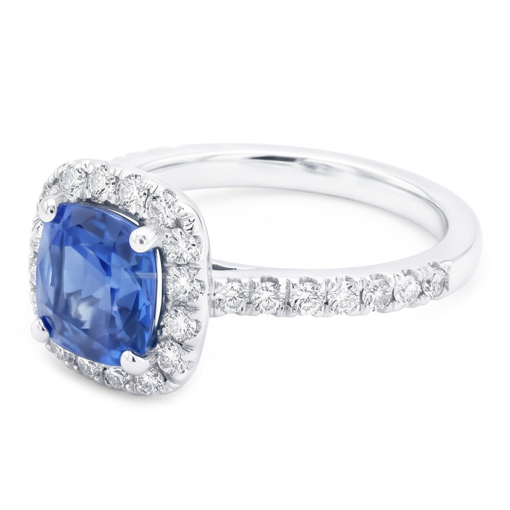 Blauer Saphir-Verlobungsring