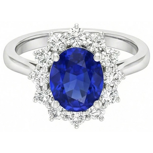 Blauer Saphir-Verlobungsring