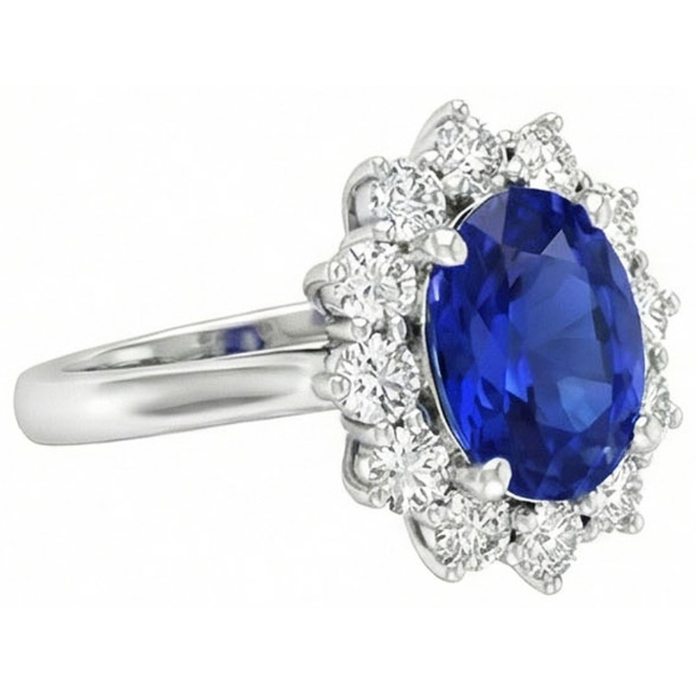 Blauer Saphir-Verlobungsring