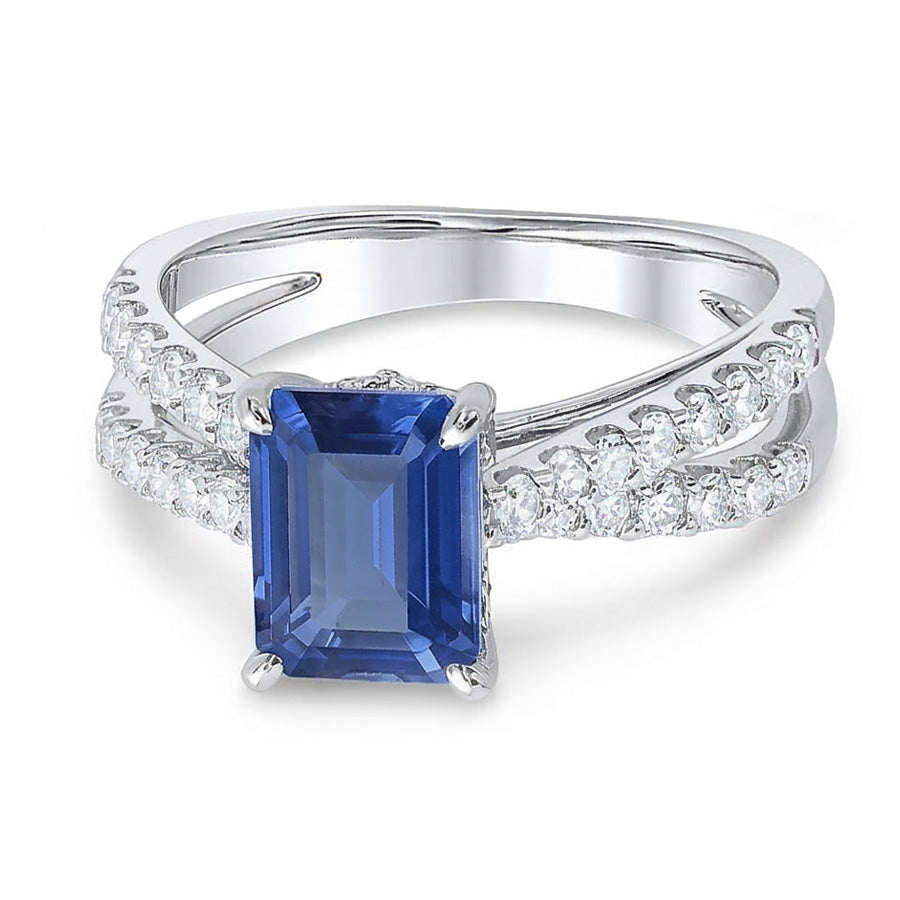 echter round diamant 3.50Karat ring Draufsicht