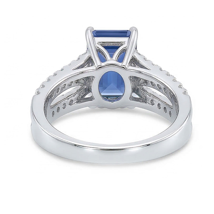 echter round diamant 3.50Karat ring auf Weiß