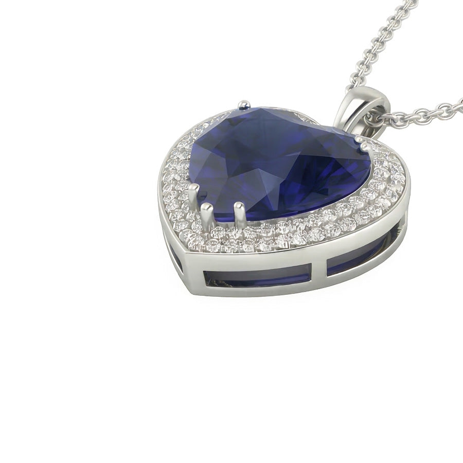 echter round diamant 6.50Karat anhänger Seitenansicht